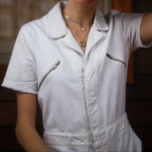 Extra Small White Pistola Parker Field Short Boiler/Utility Suit